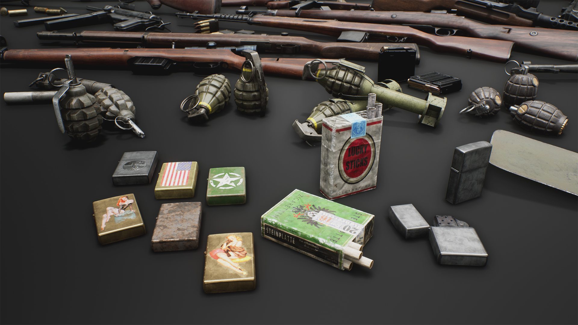 WW2 Mixed Weapon Mega Pack：プロップ・小物 - UE マーケット